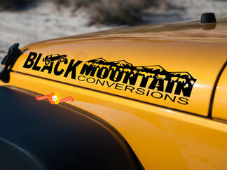 Jeep Black Mountain Conversations hood side Graphic decals stickers fits all models
