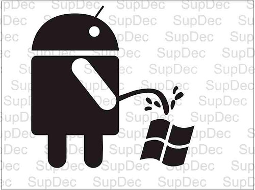 Android Humiliates Windows Universal Vinyl Decal Sticker