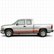Mountain Range Door & Rocker Panel Vinyl Stripes for Chevrolet Silverado 1500 GMT800 1999-2007_4