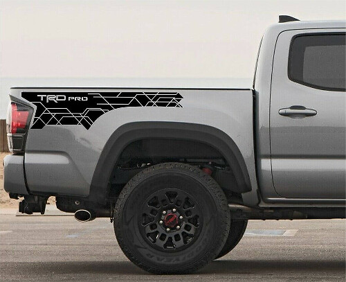 TRD Pro Style Bed Side Vinyl Decal Pair for Toyota Tacoma 2016-2023
