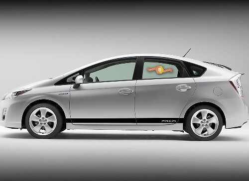 Straight Side Stripes Vinyl Decals For Toyota Prius XW30 2010-2015 
