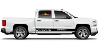 Chevrolet Silverado mk3 side stripes graphics decal door panel decal black vinyl 1
