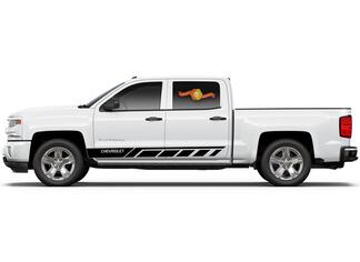 Chevrolet Silverado mk3 side stripes graphics decal door panel decal black vinyl 2
