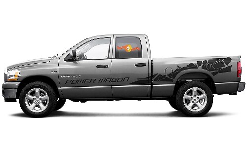 Side bed and body decal for Dodge Ram Power Wagon, sticker, graphics
