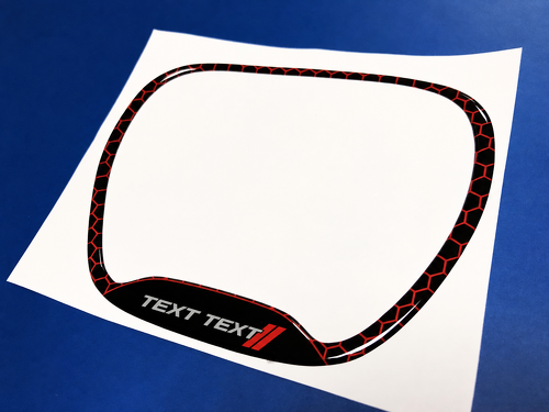 Scat Pack Style TEXT TEXT Red Honeycomb Domed Trim Ring Steering Wheel Vinyl Decal Sticker for Dodge Challenger