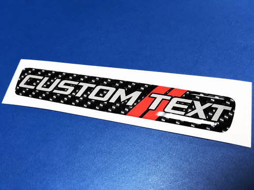 Carbon Fiber Red Twin Stripes Custom Text Domed Insert Steering Wheel Vinyl Decal Sticker for Dodge Challenger