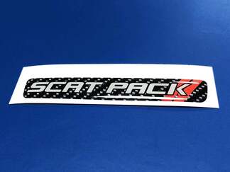 One Steering Wheel Scat Pack Carbon Fiber emblem domed decal style Scatpack
 1
