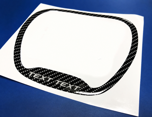 Scat Pack Style TEXT TEXT Grey Carbon Fiber Domed Trim Ring Steering Wheel Vinyl Decal Sticker for Dodge Challenger