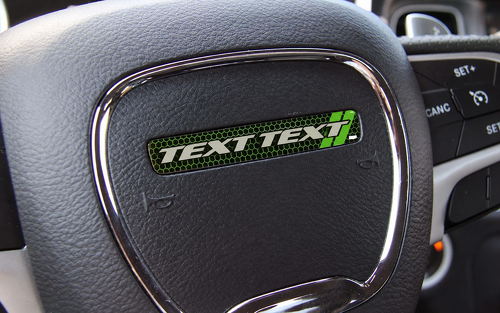 Scat Pack Style TEXT TEXT Lime Honeycomb Domed Strip Steering Wheel Vinyl Decal Sticker for Dodge Challenger