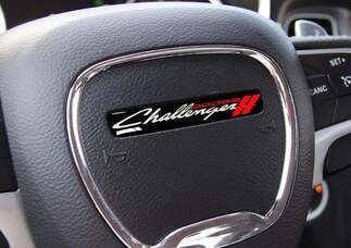 One Steering Wheel Challenger old style emblem domed decal
