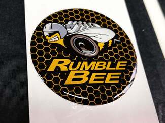 Start engine button Rumble Bee emblem domed decals
