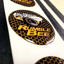 Start engine button Rumble Bee emblem domed Stickers Decals
 2