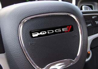 One Steering Wheel emblem domed decal Challenger Charger dodge
