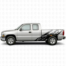 Jagged Bedside Vinyl Stripes for Chevrolet Silverado 1500 GMT800 1999-2007_2