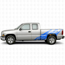 Jagged Bedside Vinyl Stripes for Chevrolet Silverado 1500 GMT800 1999-2007_5