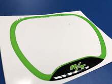 R/T Lime Steering Wheel Trim Ring Domed Decal for Dodge Challenger Charger _2