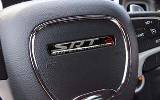 Steering Wheel SRT Supercharged emblem domed decal Challenger Charger Dodge
 1