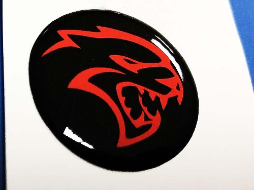 Hellcat Style Red 3D Start Stop Button Decal for Dodge Challenger Charger