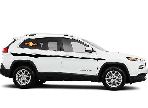 Tapering Side Stripes Vinyl Decals for Jeep Cherokee 2014-2019