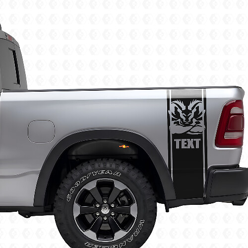 Custom Hemi Style Side Stripe Vinyl Decal Set for Dodge Ram 1500 2500
