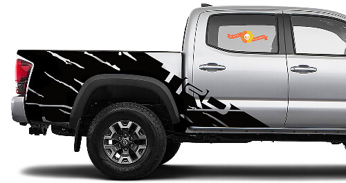 TRD Style Mud Splash Bedside Vinyl Decals Kit for Toyota Tacoma
