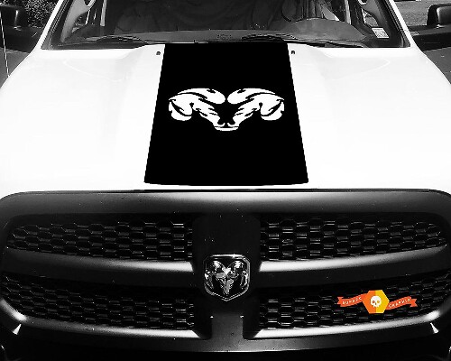 Dodge Ram 1500 Vinyl Decal HOOD Ram Head Racing HEMI Stripe Stickers #31
