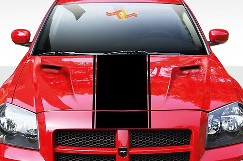 Dodge Challenger Plain Vinyl Racing Hood Stripe Vinyl Decal Sticker #46
