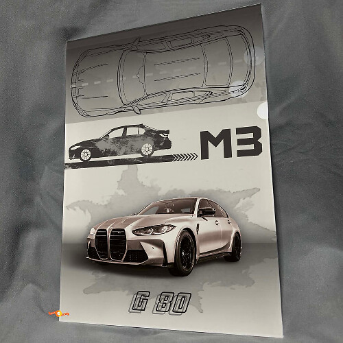 Custom M3 G80 Glossy Acrylic Garage Wall Art Panel for BMW fans_1