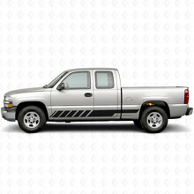 Slanted Racing Door & Rocker Panel Vinyl Stripes for Chevrolet Silverado 1500 GMT800 1999-2007_2