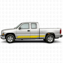 Slanted Racing Door & Rocker Panel Vinyl Stripes for Chevrolet Silverado 1500 GMT800 1999-2007_3