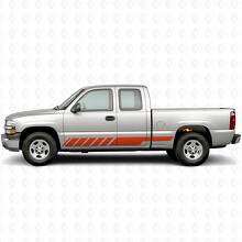 Slanted Racing Door & Rocker Panel Vinyl Stripes for Chevrolet Silverado 1500 GMT800 1999-2007_4