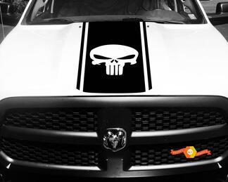 1500 2500 3500 Ram Truck Punisher  Vinyl Racing Stripe Hood Decal Sticker #88
