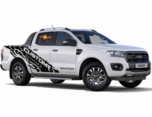CUSTOM HUNTER Claw Pair Side Bedside Vinyl Decal for Ford Ranger 2015-2019