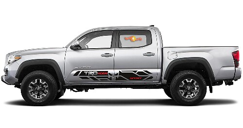Punisher Skull TRD-Style Side Vinyl Decal Kit For Toyota Tacoma 2016-2020 