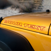 Custom Text Bonnet Sticker Vinyl Decal for Jeep Wrangler Rubicon 3