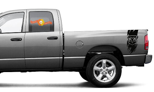 Distressed Rear Side Stripes Vinyl Decal for Dodge Ram 1500 2500 3500
