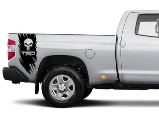 Toyota TRD Truck Off Road Punisher Skull Edition Decal Sticker Vinyl Truck Bed Side Graphic
