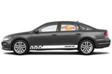 Racing rocker panel stripes vinyl decals stickers for Volkswagen Passat Wolfsburg B2 B3 B4 B5 B6 B7 B8 CC
 3