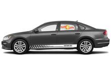 Racing rocker panel stripes vinyl decals stickers for Volkswagen Passat Wolfsburg B2 B3 B4 B5 B6 B7 B8 CC
 4