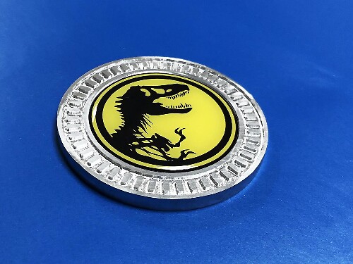 3D Badge Jurassic Park Metal Aluminum Bed Side Emblem For Jeep Wrangler JL JK YJ TJ
