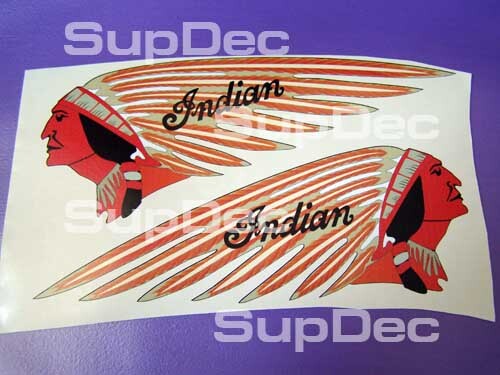 War Bonnet Fuel Tank Decal Set for Indian Motorcycle