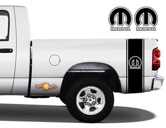 1500 2500 Ram Truck Vinyl Decal Bedside Stripe Mopar Logo Stickers
