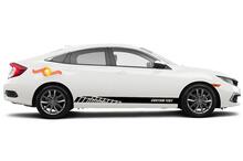 Racing rocker panel stripes vinyl decals stickers for Honda Civic EX
 3