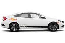 Racing rocker panel stripes vinyl decals stickers for Honda Civic EX
 4