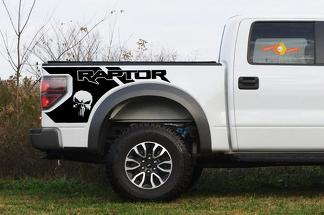 Ford Raptor Punisher Bedside Graphics - 2010-2014 Raptor Decals - Raptor Stickers
