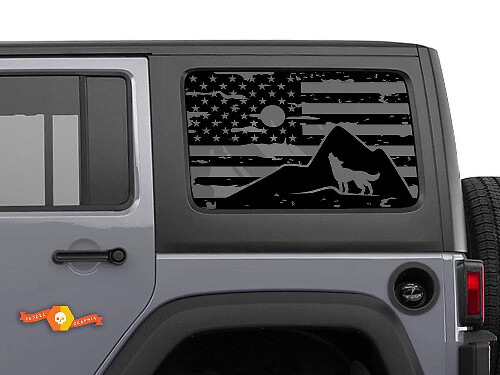 USA Flag Windscreen Vinyl Sticker Decal For Jeep Toyota Dodge Trucks