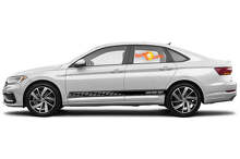 Racing rocker panel stripes vinyl decals stickers for Volkswagen Jetta GLI
 3
