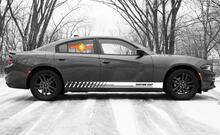 Racing rocker panel stripes vinyl decals stickers for Dodge Charger SXT
 4