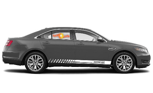 Racing rocker panel stripes vinyl decals stickers for Ford Taurus
