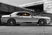 Racing rocker panel stripes vinyl decals stickers for Dodge Challenger
 3